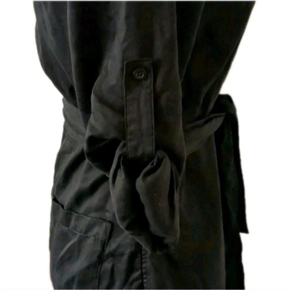 Anthropologie Cloth & Stone Soft Black Cropped Utility Jumpsuit Size XS